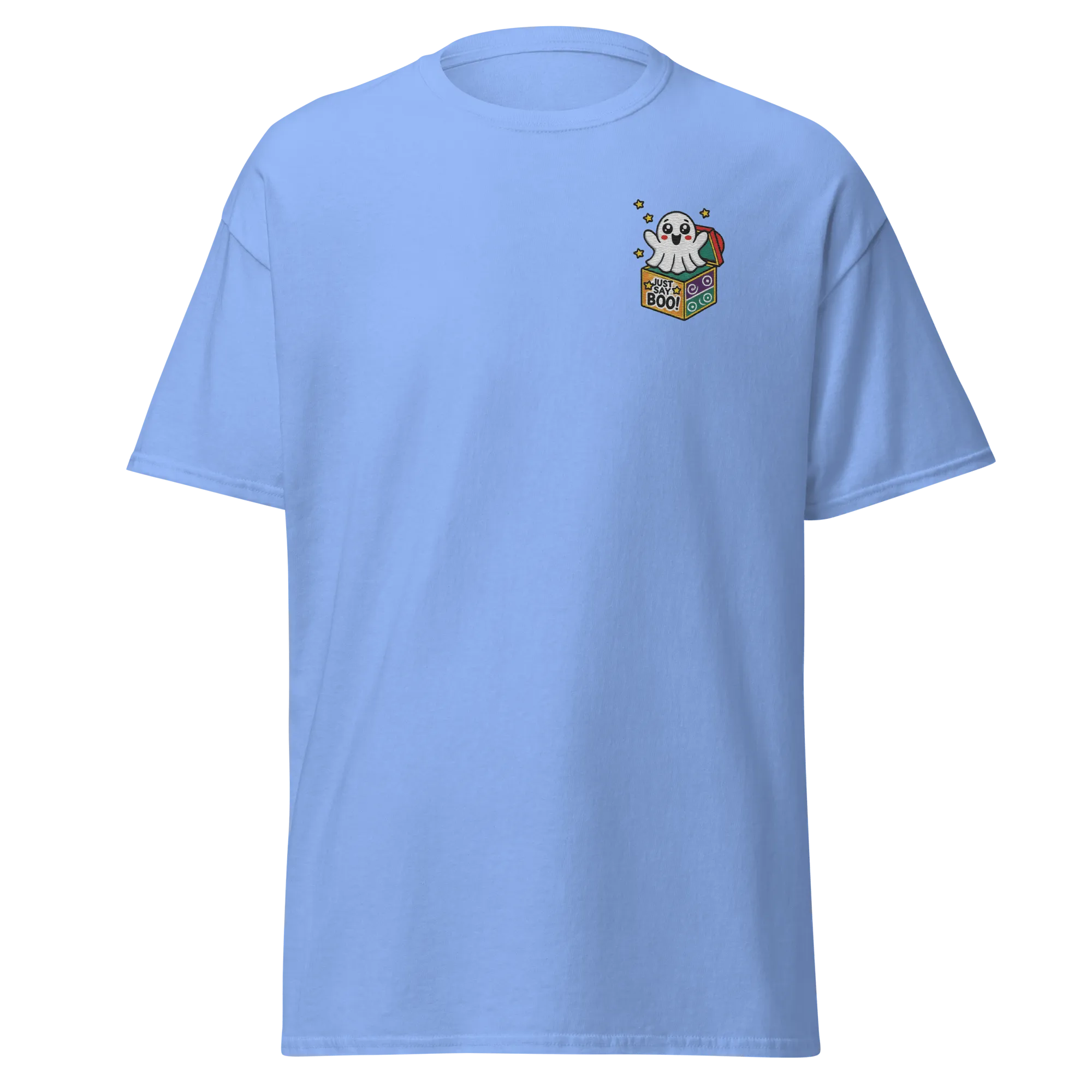 Just Say Boo - Halloween T-Shirt - Cute Ghost Halloween T-Shirt