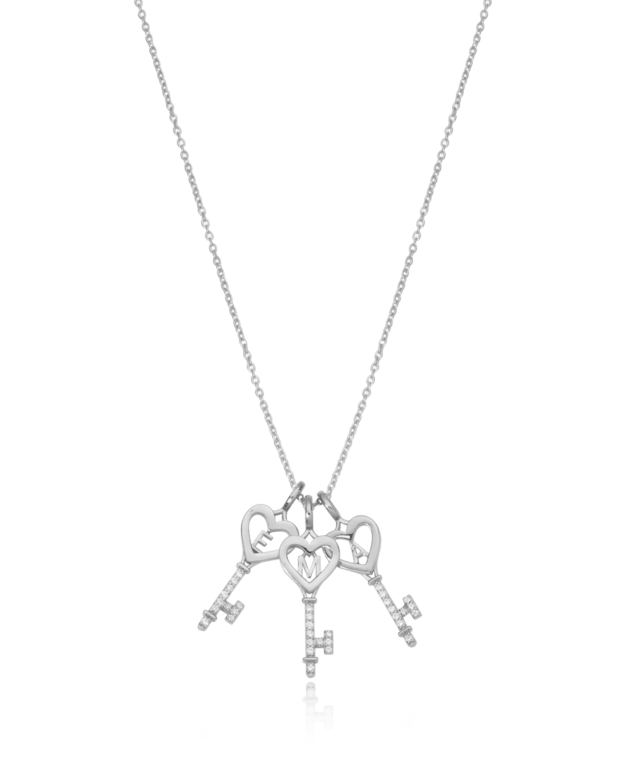 Key To My Heart Necklace with Diamond - 18K Rose Vermeil