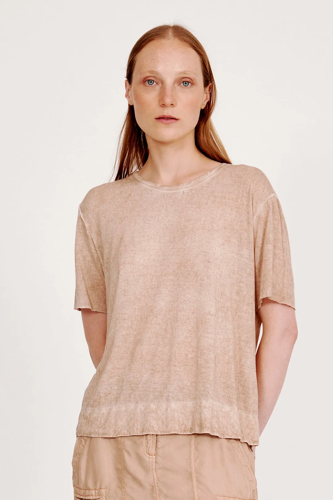 Khaki Boxy Tee