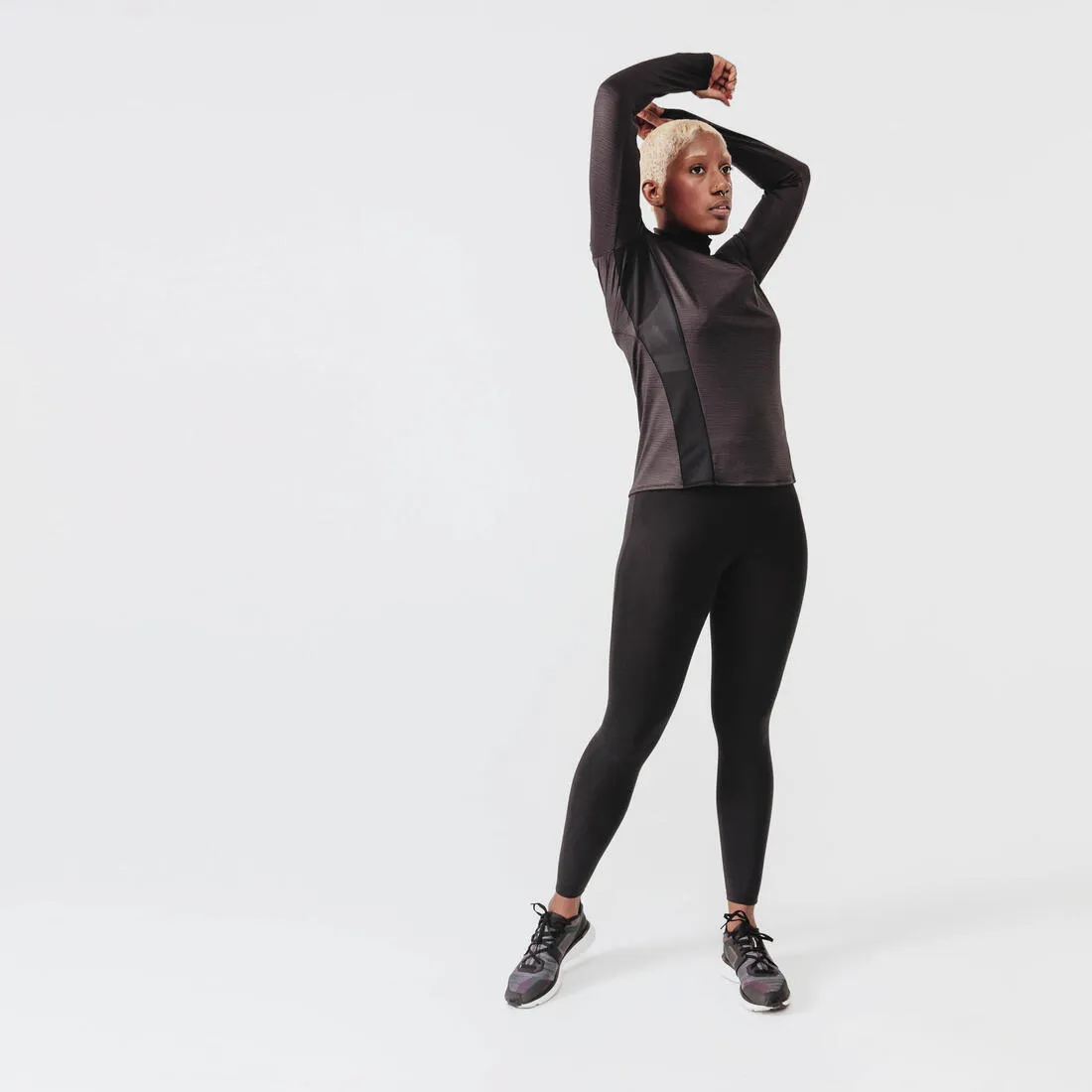 KIPRUN Run 100 Dry Women's Breathable Long-Sleeved Running T-Shirt - Black