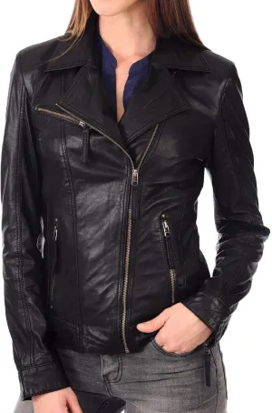 KYZER KRAFT Womens Leather Jacket Bomber Motorcycle Biker Real Lambskin Leather Jacket for Womens