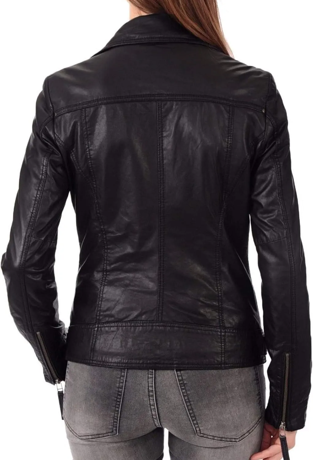 KYZER KRAFT Womens Leather Jacket Bomber Motorcycle Biker Real Lambskin Leather Jacket for Womens
