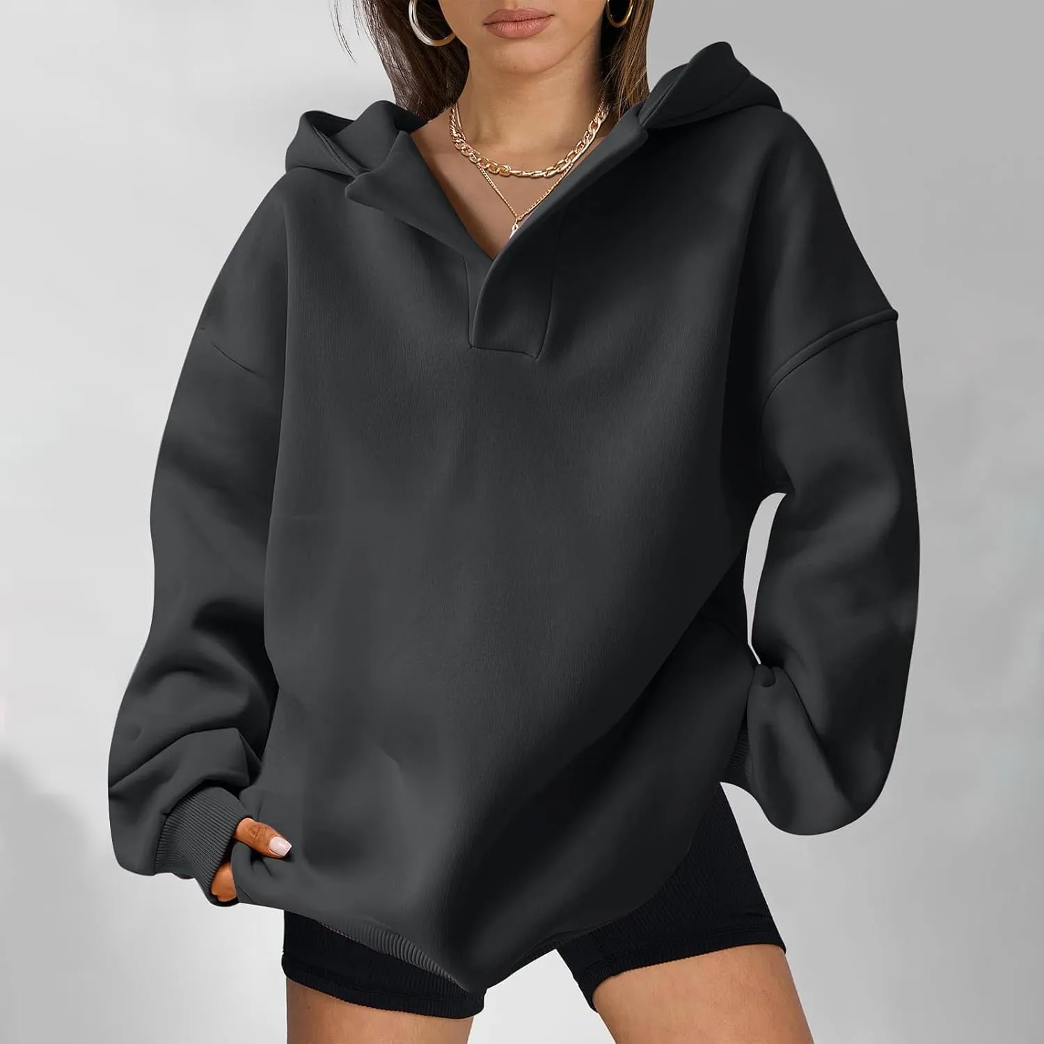 Lastesso Fall Fashion for Women 2024 Trendy Long Sleeve Hoodie Sweatshirt Oversized Comfort Pullover Preppy Clothes