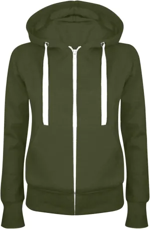 Lastesso Fall Outfits for Women 2024 Full Zip Up Long Sleeve Jacket Coats Basic Solid Athletic Fit Hoodies with Pockets