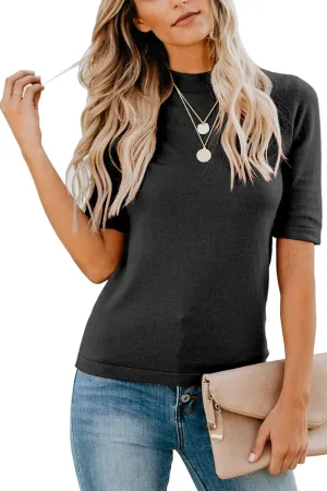 LETSRUNWILD Business Casual Tops for Women Dressy Cute Tops Mock Turtleneck Tshirts Shirts