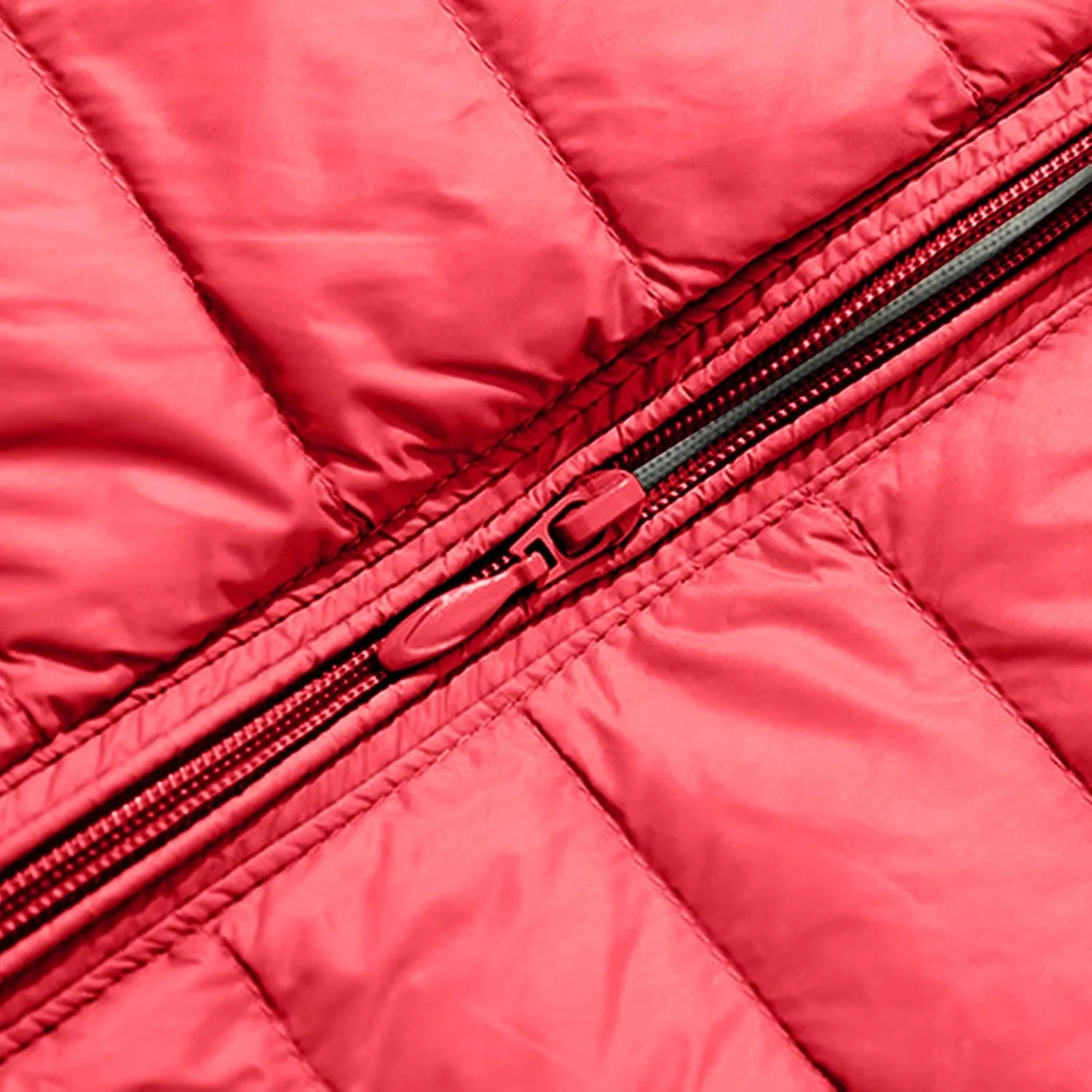 Lightweight Jackets For Women With Hood Long Sleeve Trendy Zip Solid Color Down Coat Winter Warm Casual Puffer Jacket