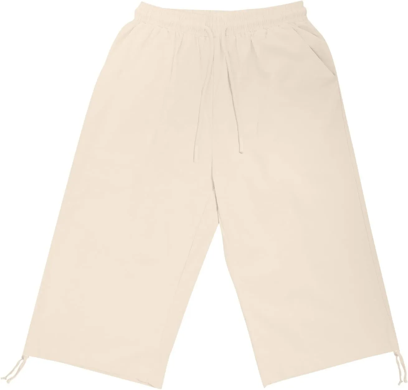 Linen Pants Women Summer Pants Ladies Loose Drawstring Casual Solid Color Shorts Wide Leg Casual Cotton Linen Pants