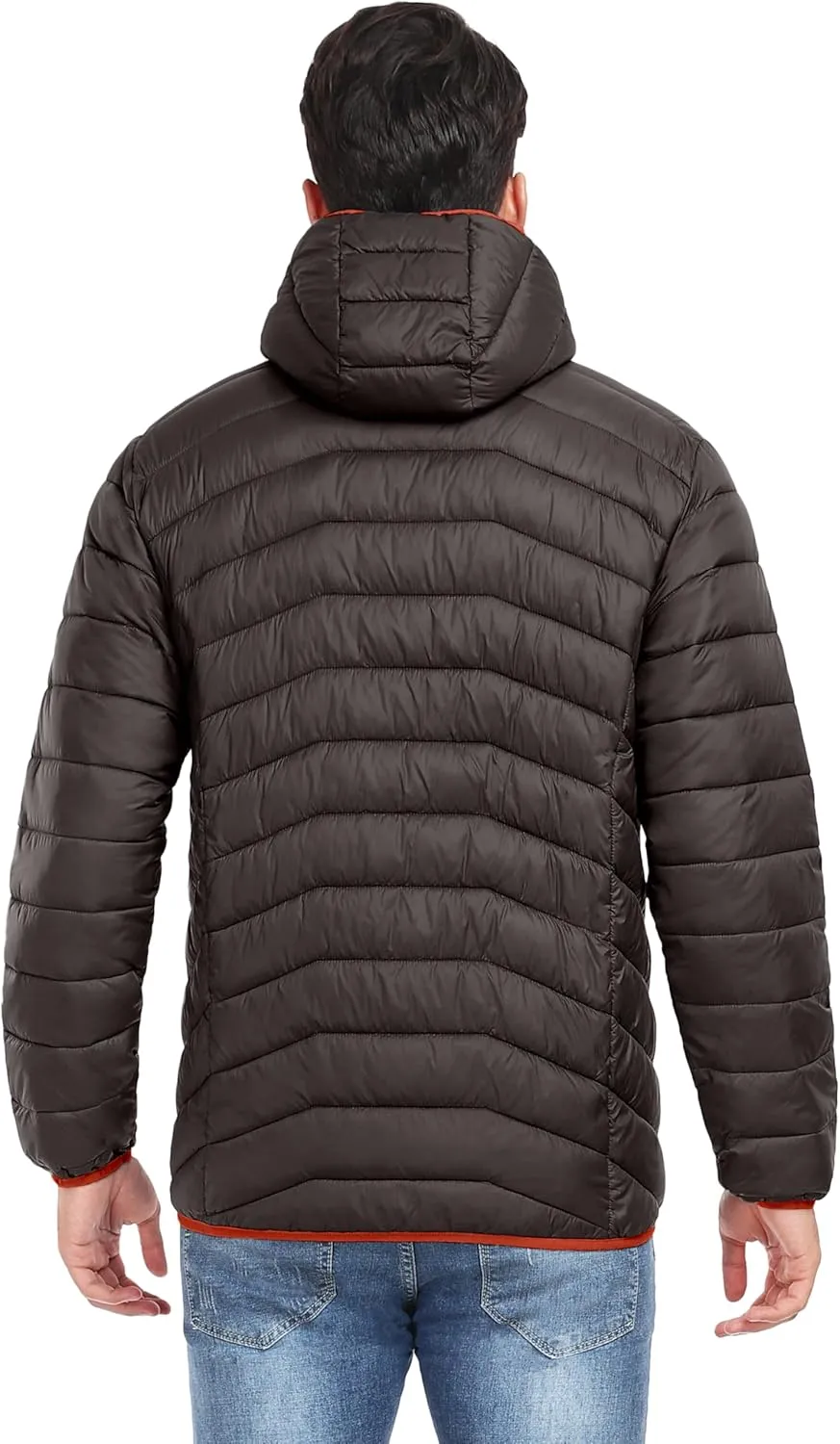 Little Donkey Andy Men's Packable Puffer Jacket Lightweight Hooded Windproof Winter Coat with Recycled Insulation