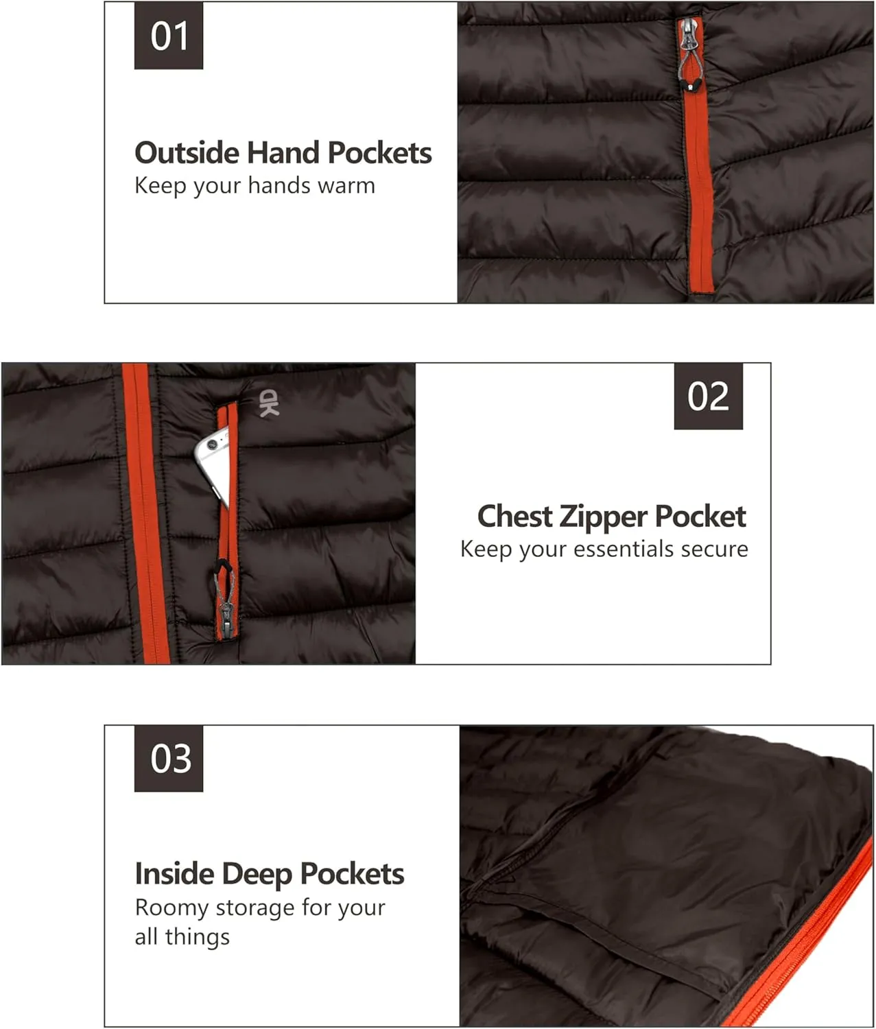 Little Donkey Andy Men's Packable Puffer Jacket Lightweight Hooded Windproof Winter Coat with Recycled Insulation