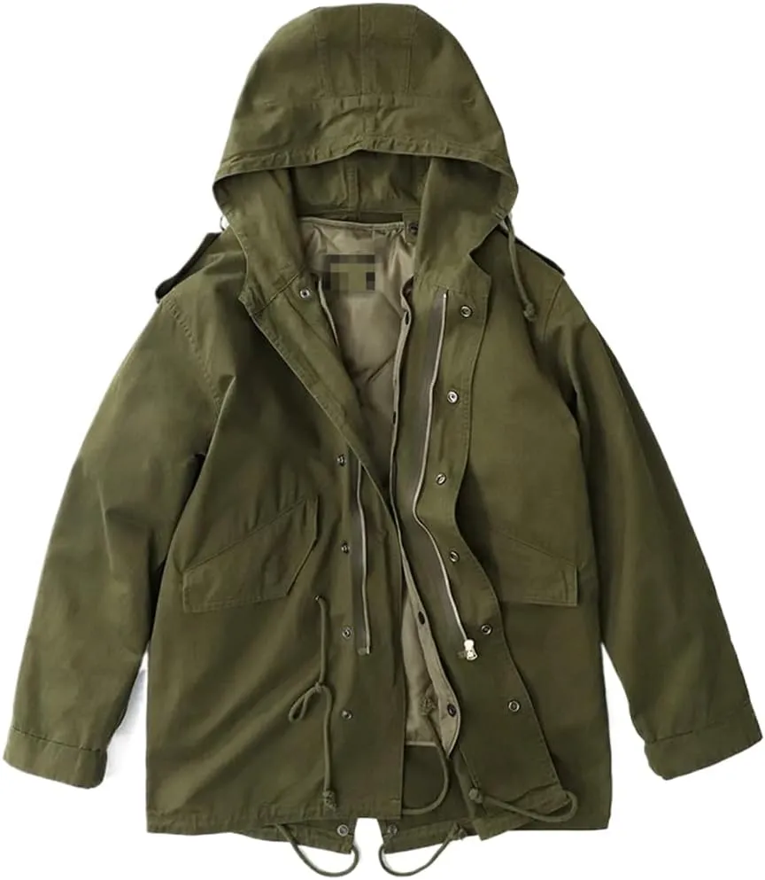 LIXINGHEITANG Parka Jacket Men Winter Multiple-pocket Hooded Liner Detachable Long Coat Cotton Padded