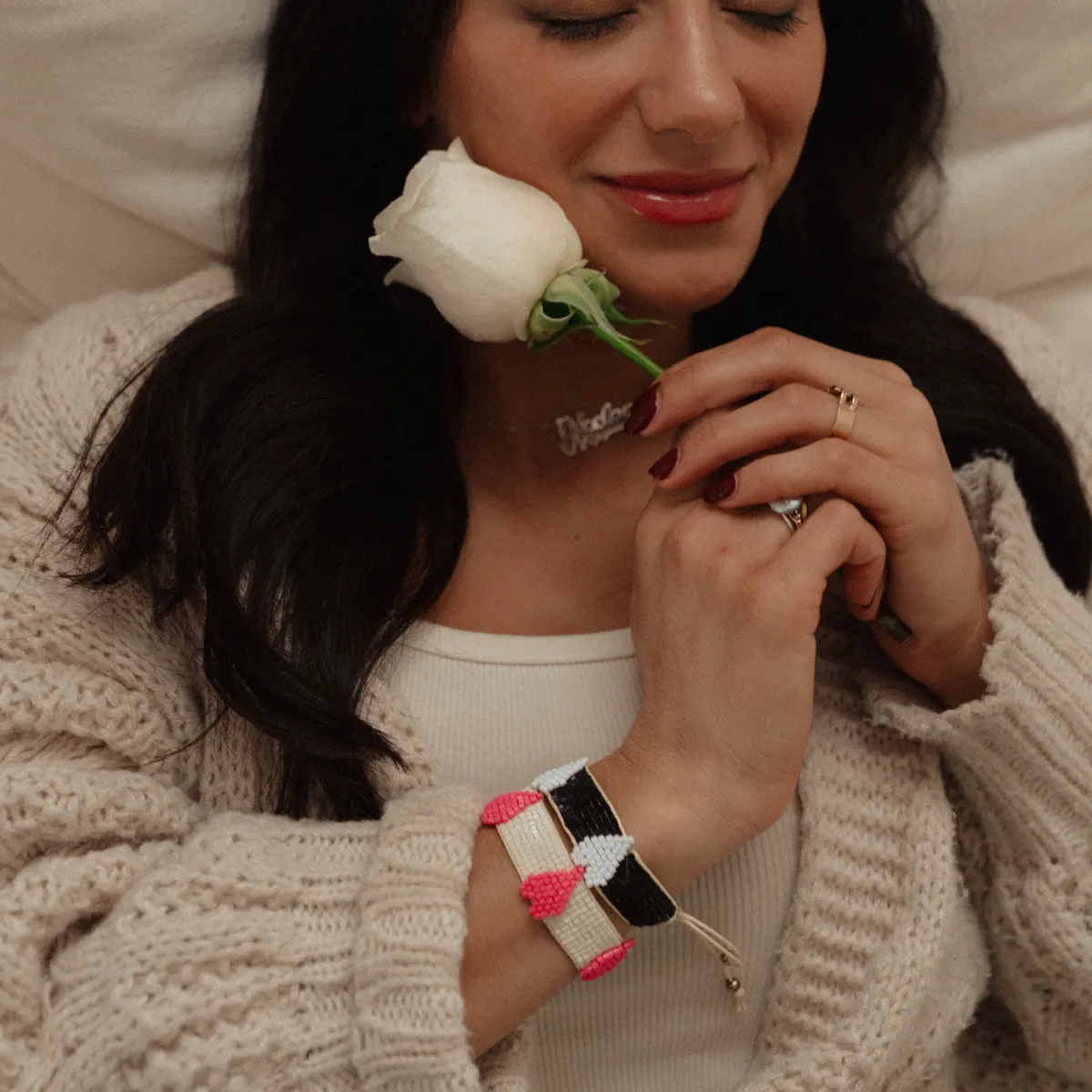 Local Beach Love Collection Heart Beaded Bracelet