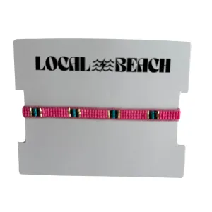 Local Beach Pink Beaded Bracelet