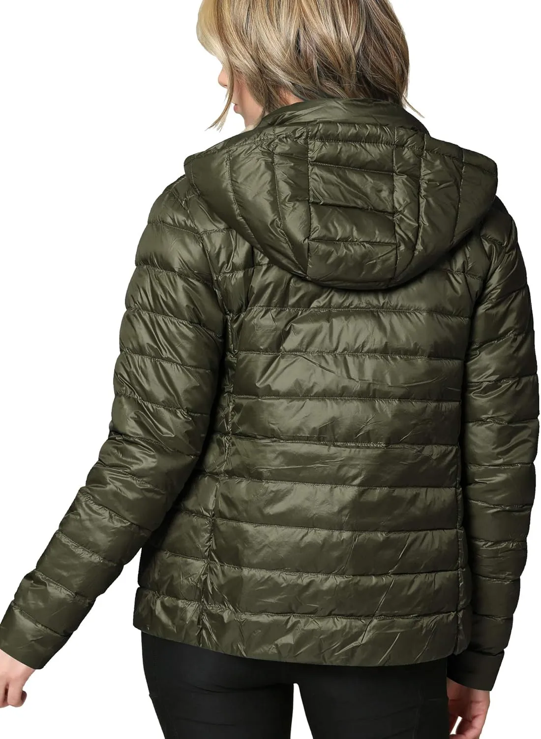Lock and Love Women's Ultra Light Weight Packable Down Jacket with Removable Hoodie