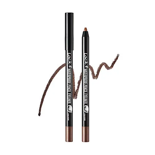 L.O.C.K. Color L.o.c.k. it Waterproof Pencil Eyeliner 02 Pearl Brown, Long-Lasting Waterproof & Smudge-Proof Eyeliner, Net. 0.018 oz. / 0.5 g