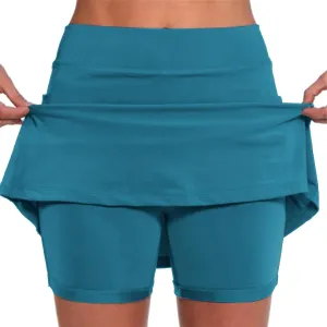Long Golf Skirts for Women with Shorts Black Mini Skirt with Slit Low Rise Biker Shorts Women Tummy Control Plus