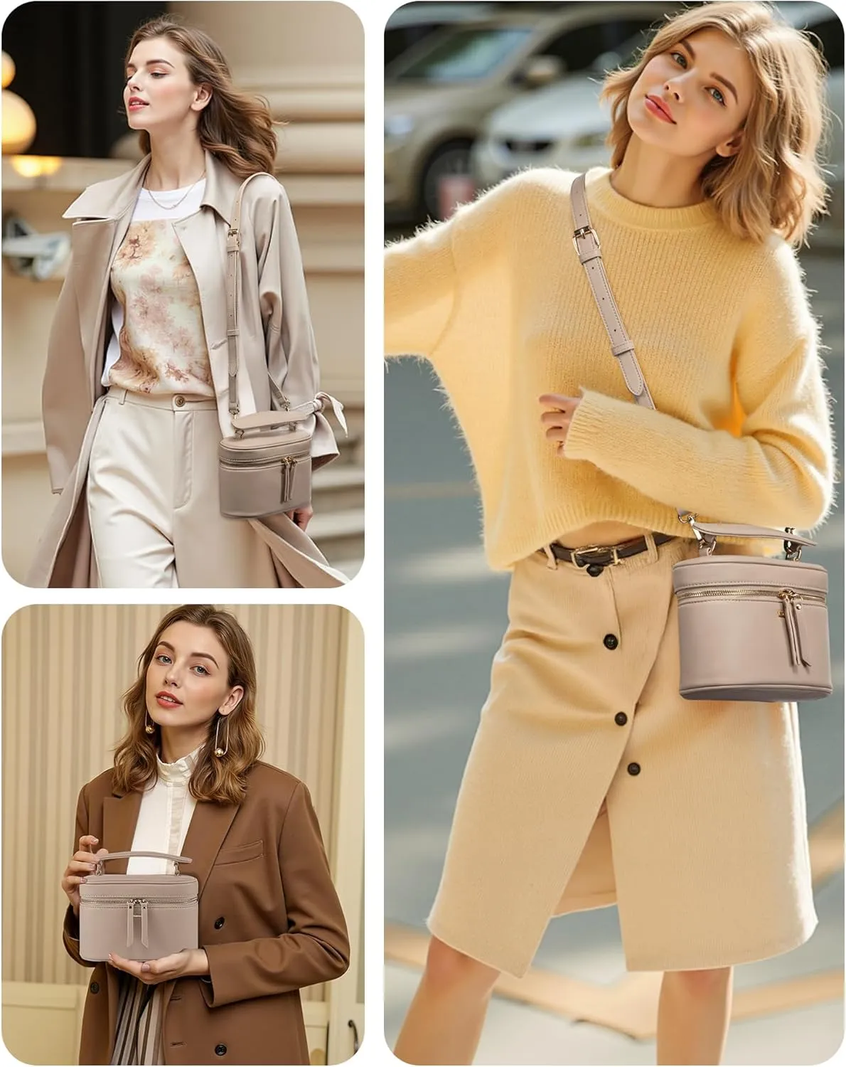 LOVEVOOK Crossbody Bag for Women, Top Handle Shoulder Pouch Purse Small PU Leather Satchel Handbag, Flap Box Bag for Ladies