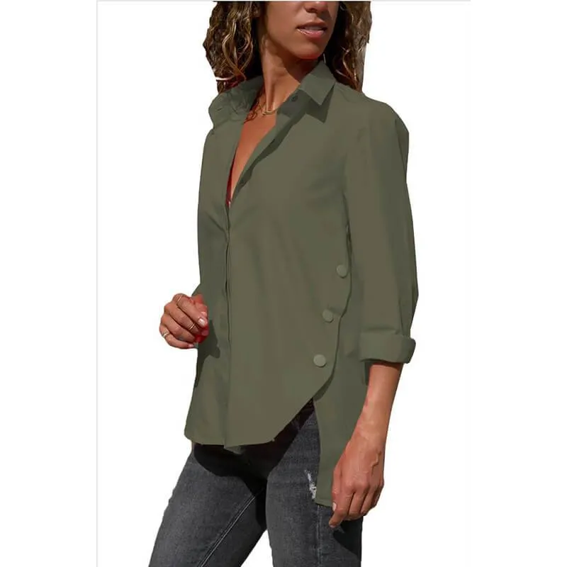 Low High V-neck T-shirt