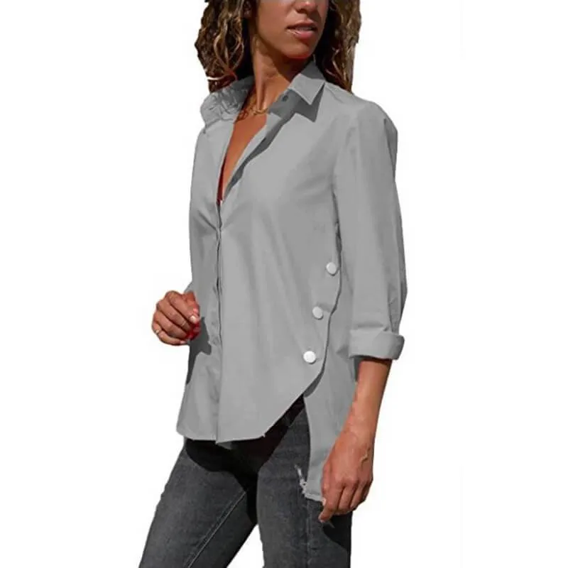 Low High V-neck T-shirt