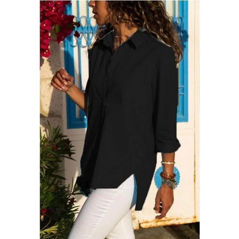 Low High V-neck T-shirt