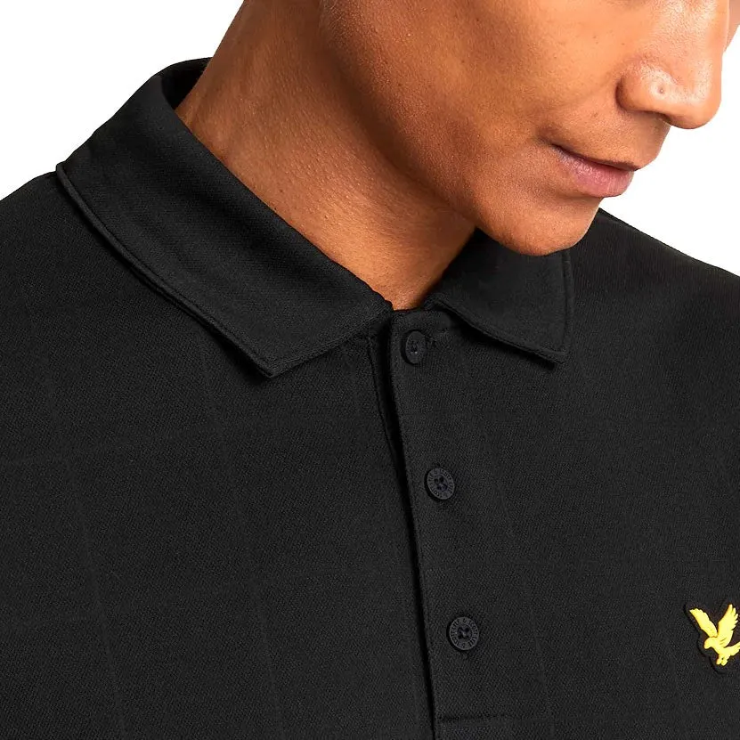 Lyle & Scott Golf Grid Polo Golf Shirt - Jet Black
