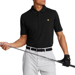 Lyle & Scott Golf Grid Polo Golf Shirt - Jet Black