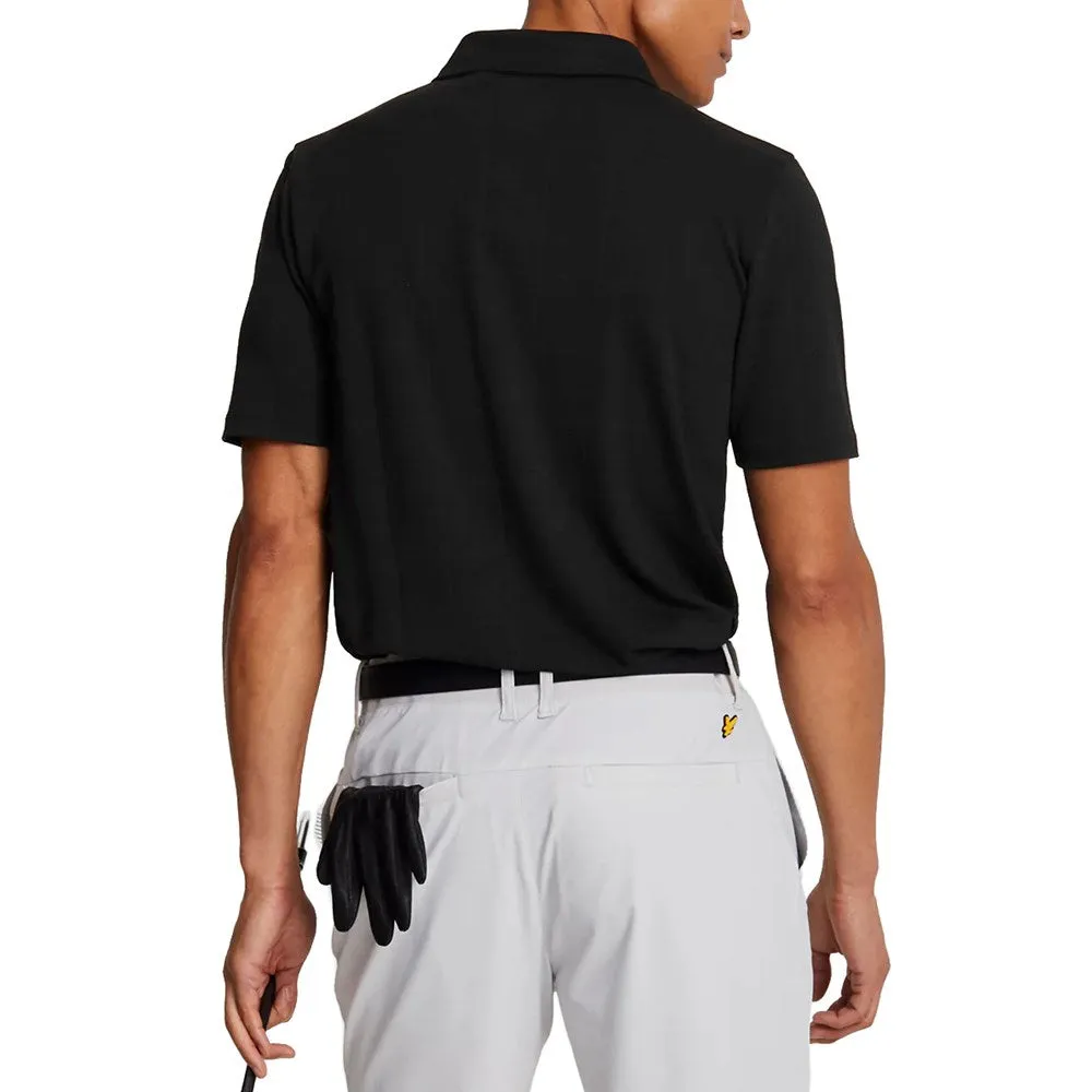 Lyle & Scott Golf Grid Polo Golf Shirt - Jet Black