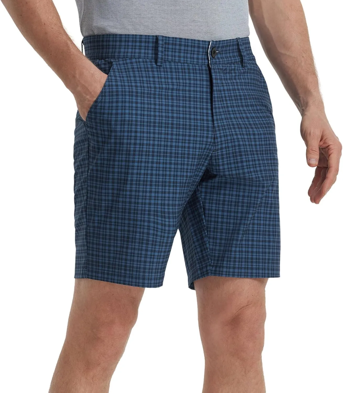 M MAELREG Golf Shorts Men Print Quick Dry 9" Stretch Lightweight Water-Resistant Flex Flat Front Fashion Mens Shorts Casual