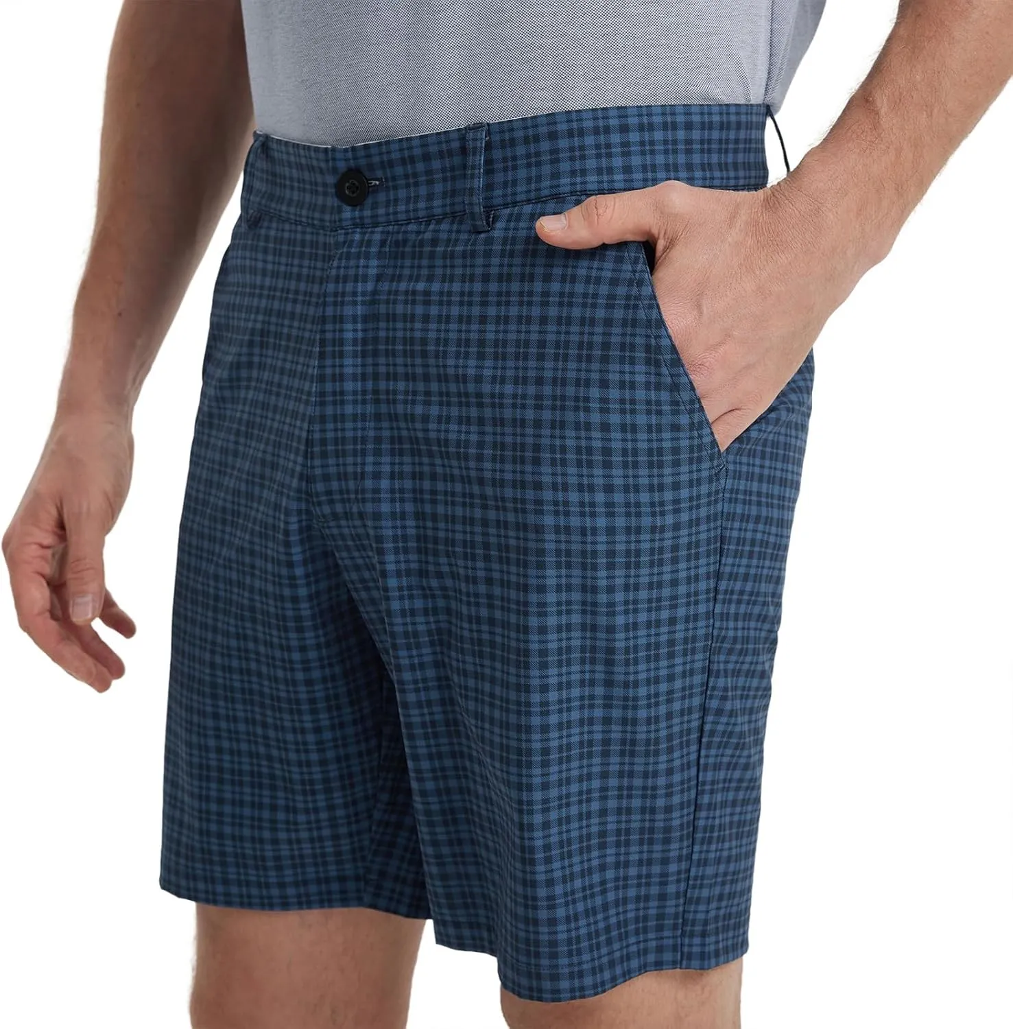 M MAELREG Golf Shorts Men Print Quick Dry 9" Stretch Lightweight Water-Resistant Flex Flat Front Fashion Mens Shorts Casual