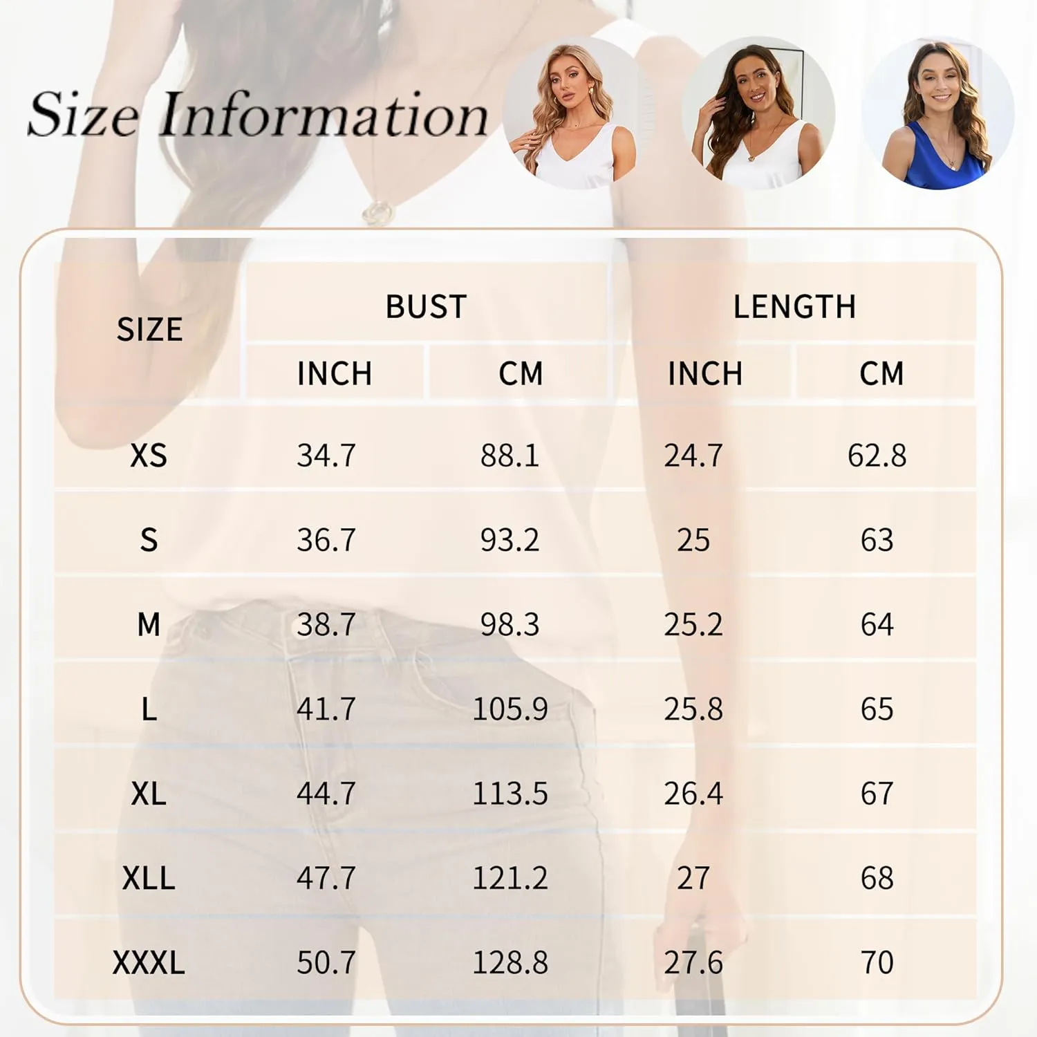 Mawor Satin Tank Tops for Women Loose Fit Sleeveless V Neck Cami Camisole Blouses Shirt Top