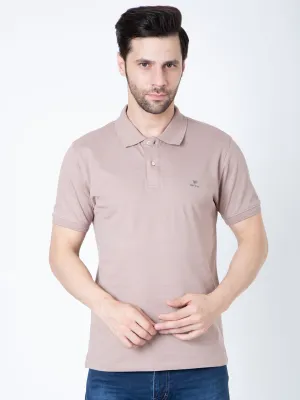 Men Polo Popcorn Light Brown T-Shirt