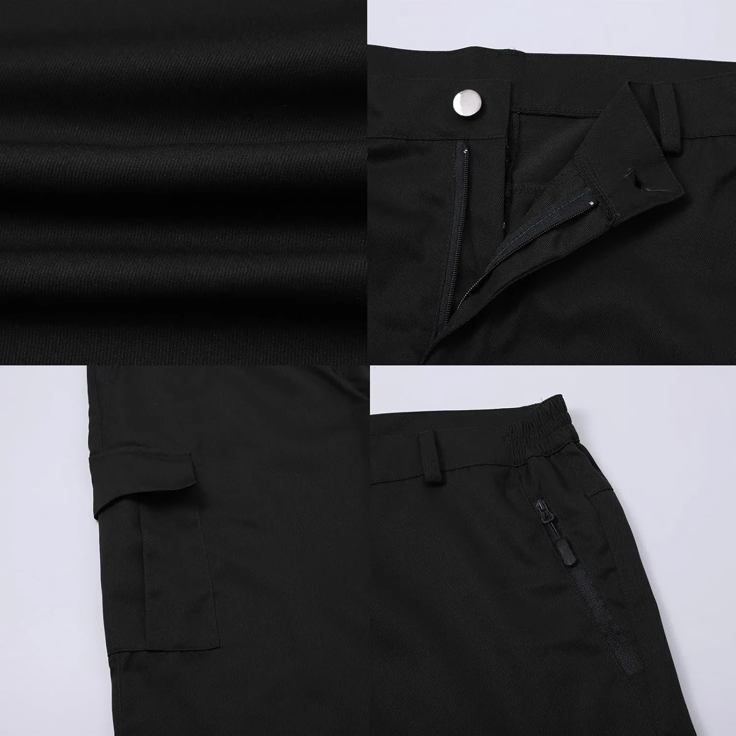 Mens Below Knee Cargo Shorts Multi Pockets Lightweight Outdoor Hiking Work Shorts for Men Athleric Fit Quick Dry Capri Pants
