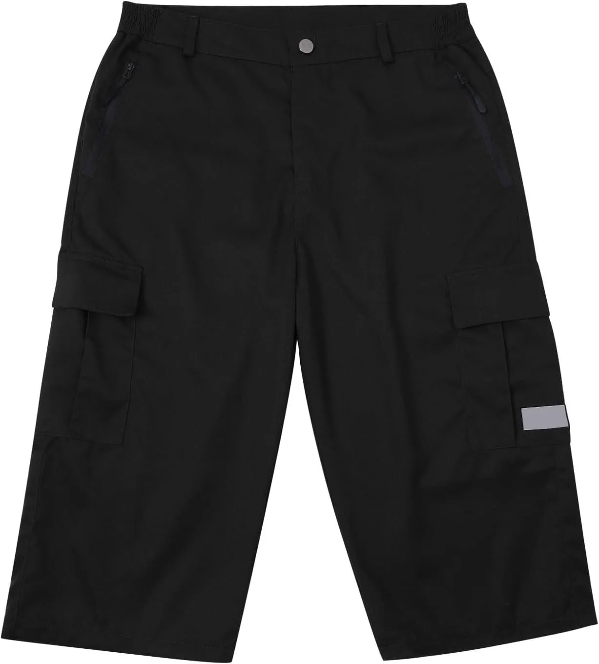 Mens Below Knee Cargo Shorts Multi Pockets Lightweight Outdoor Hiking Work Shorts for Men Athleric Fit Quick Dry Capri Pants
