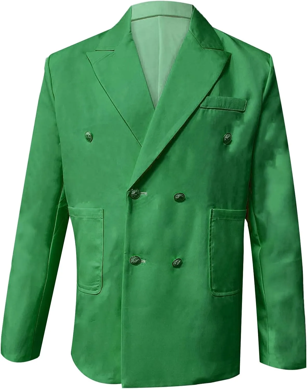 Mens Casual Business Office Work Blazers Sport Coat Long Sleeve Open Front Double Breasted Wedding Party Suit Jackets