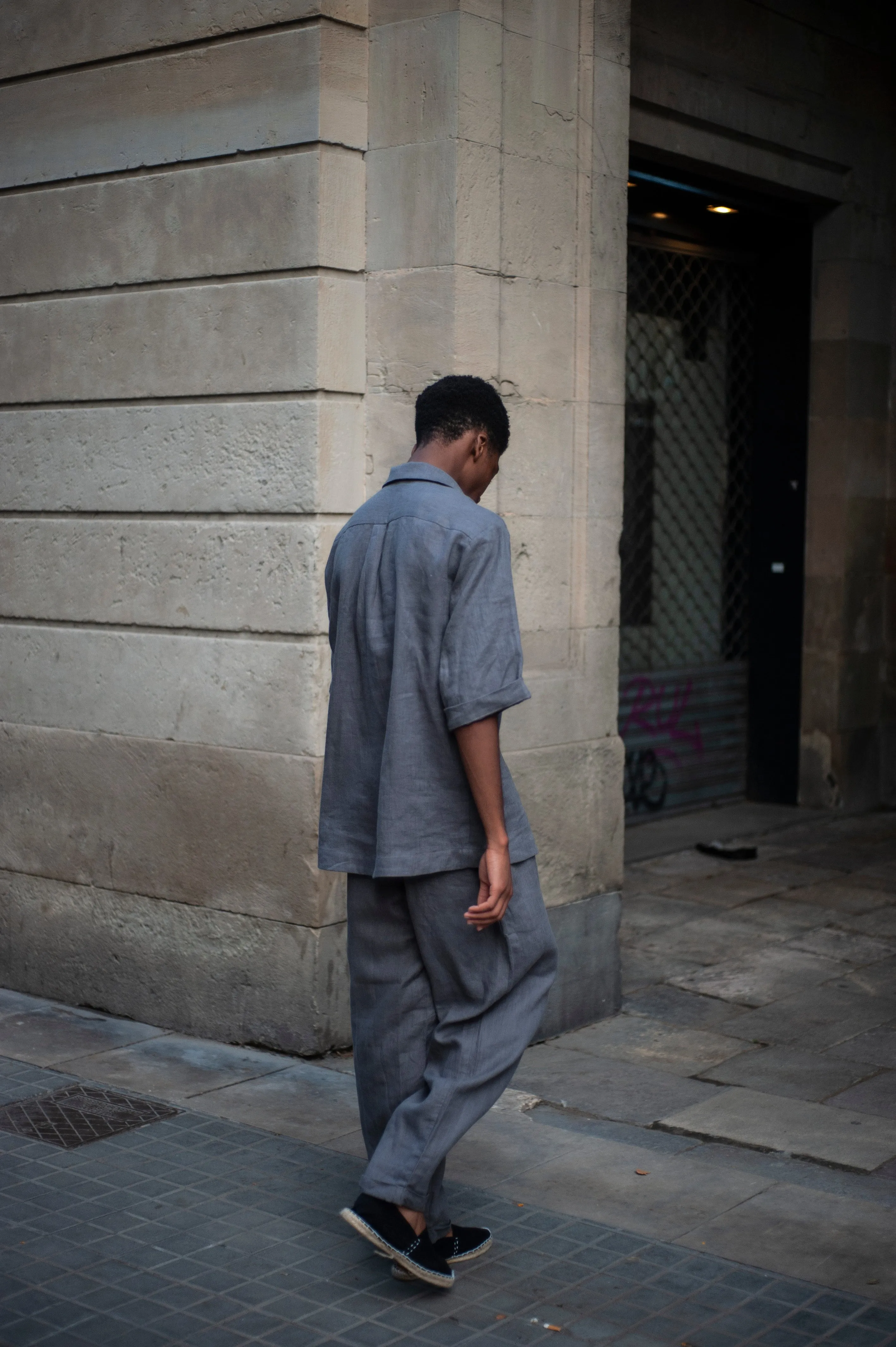Men's linen camp collar shirt TOMY