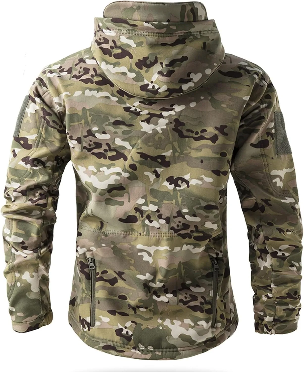Men's Military Tactical Jackets Camouflage Softshell Fleece Fall Windbreaker Waterproof Outdoor Hooded Rain Coats