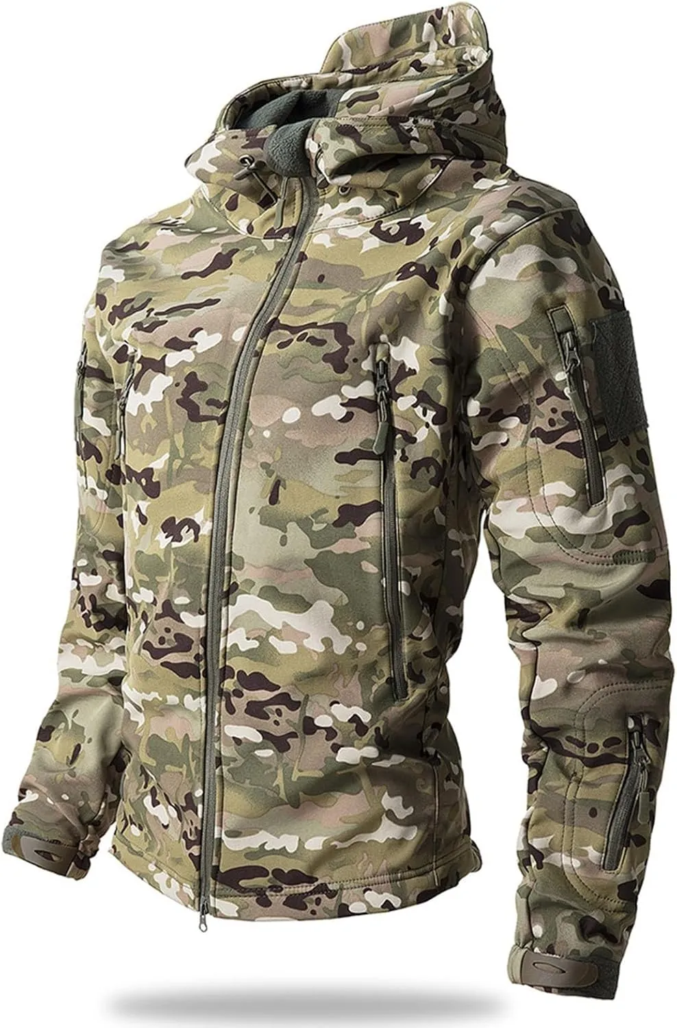 Men's Military Tactical Jackets Camouflage Softshell Fleece Fall Windbreaker Waterproof Outdoor Hooded Rain Coats
