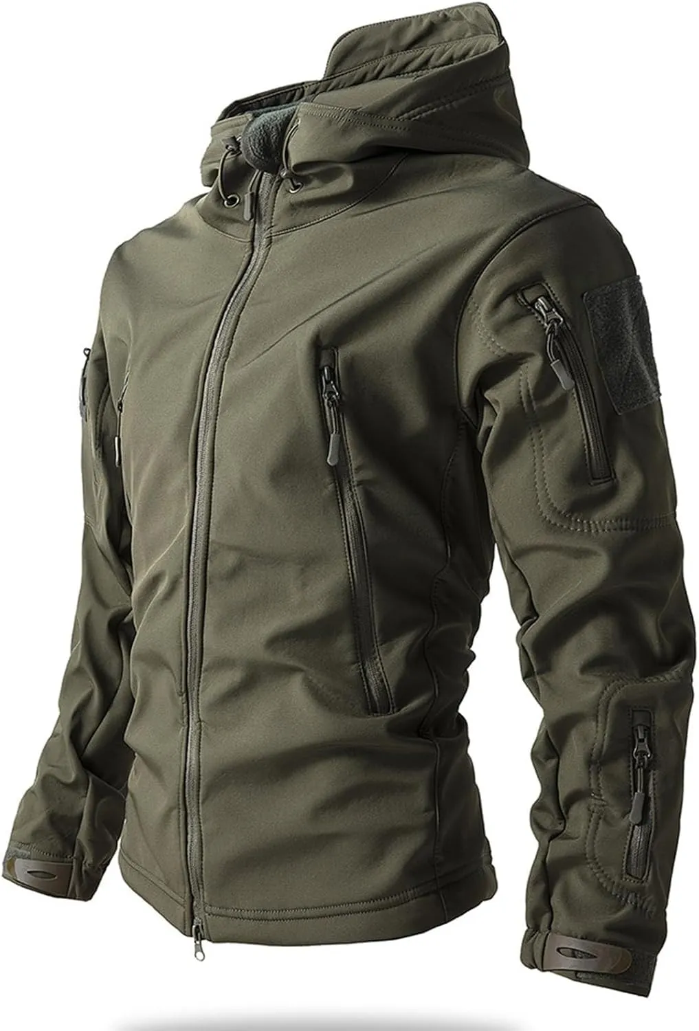 Men's Military Tactical Jackets Camouflage Softshell Fleece Fall Windbreaker Waterproof Outdoor Hooded Rain Coats