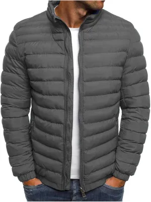 Men's Puffer Jacket Waterproof Quilted Jacket Thicken Coat Winter Warm Cotton-Padded Coats Windproof Outdoor