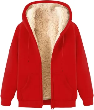 Men's Winter Coats Warm Fleece Lined Jackets with Pockets Hooded Sweatshirt Cashmere Casual Outerwear