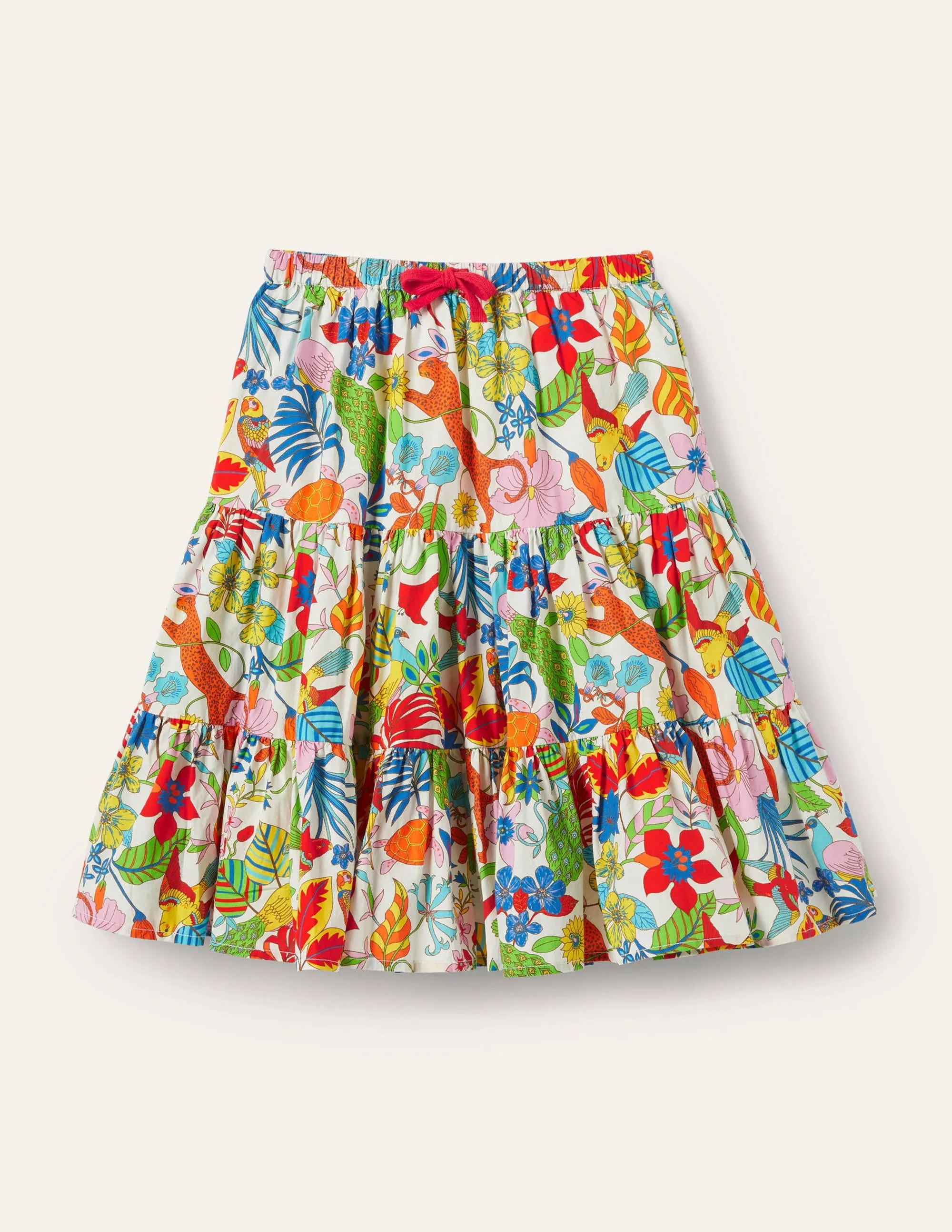 Midi Skirt-Multi Exotic Jungle