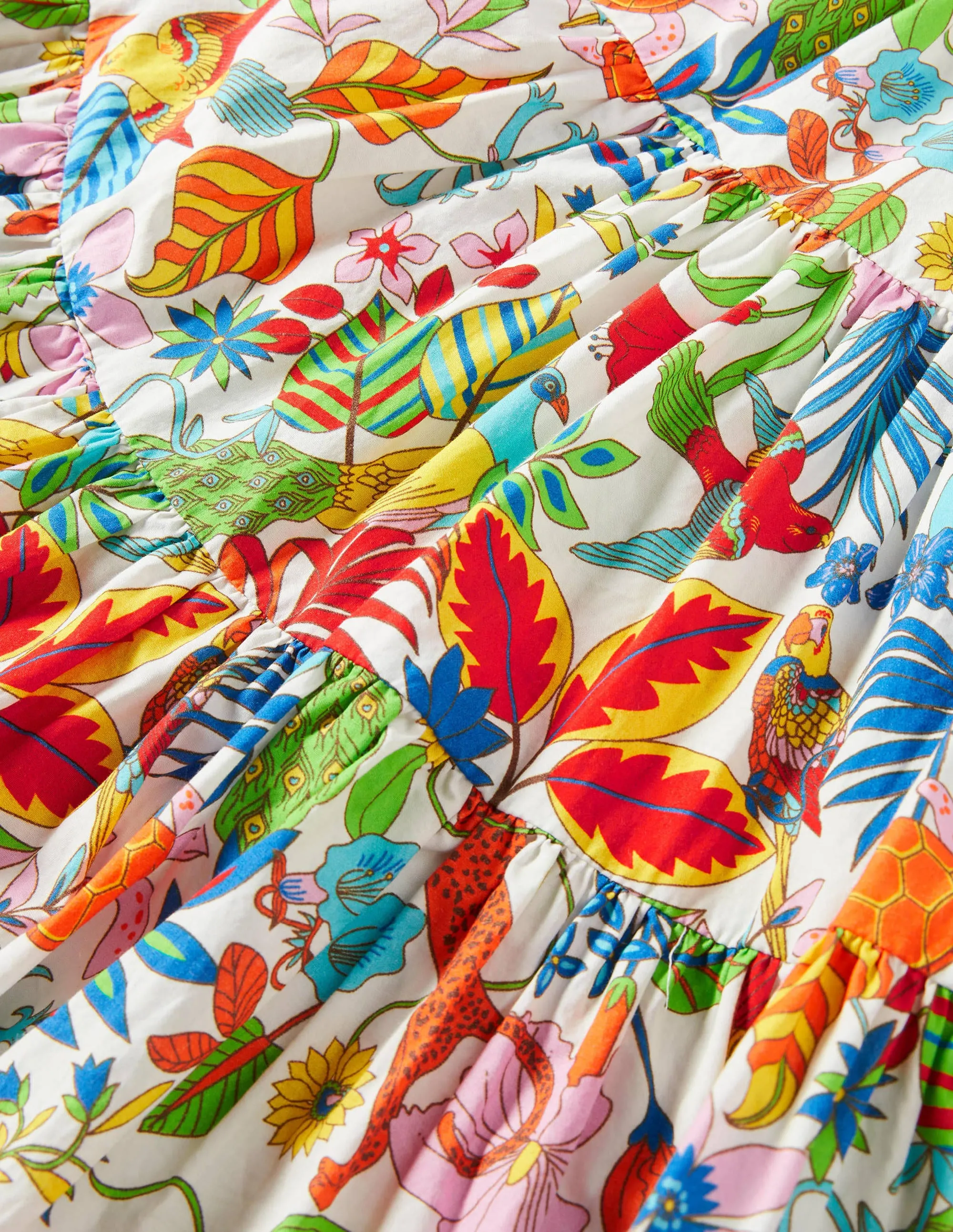 Midi Skirt-Multi Exotic Jungle