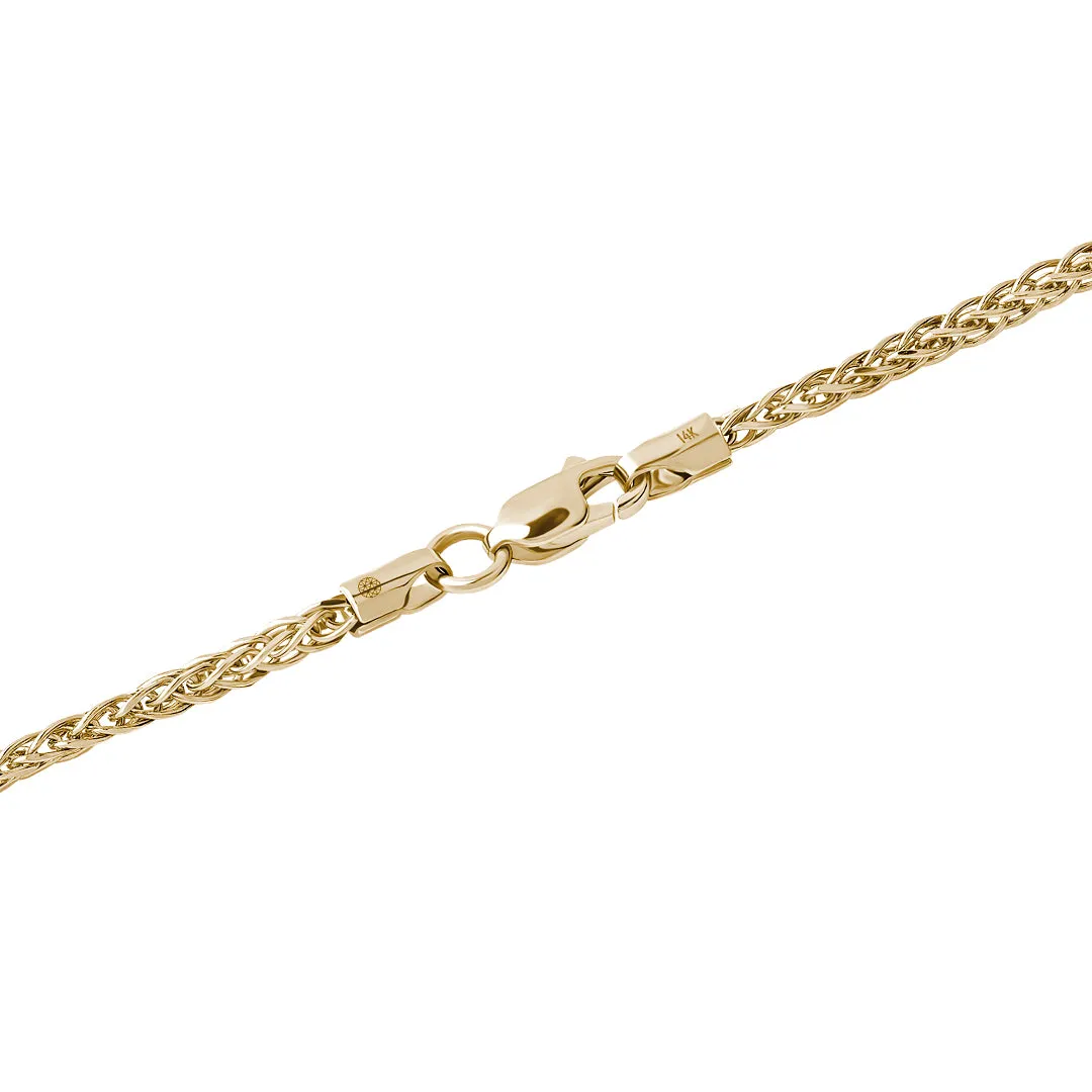 Minimalist Wheat Chain Necklace in Gold