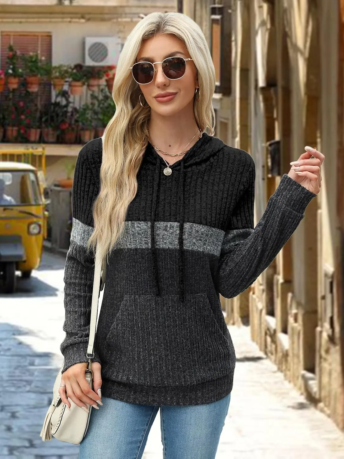 MixShe Sweaters for Women Fall Tops Long Sleeve Hoodie Ladies Sweatshirts Pullover Blouses Loose Casual Fashion Clothes