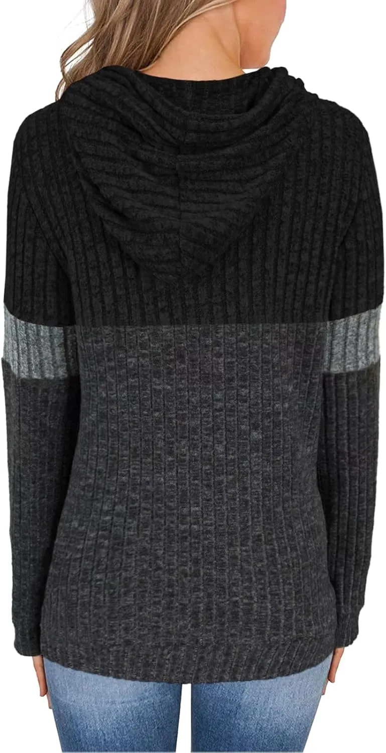 MixShe Sweaters for Women Fall Tops Long Sleeve Hoodie Ladies Sweatshirts Pullover Blouses Loose Casual Fashion Clothes