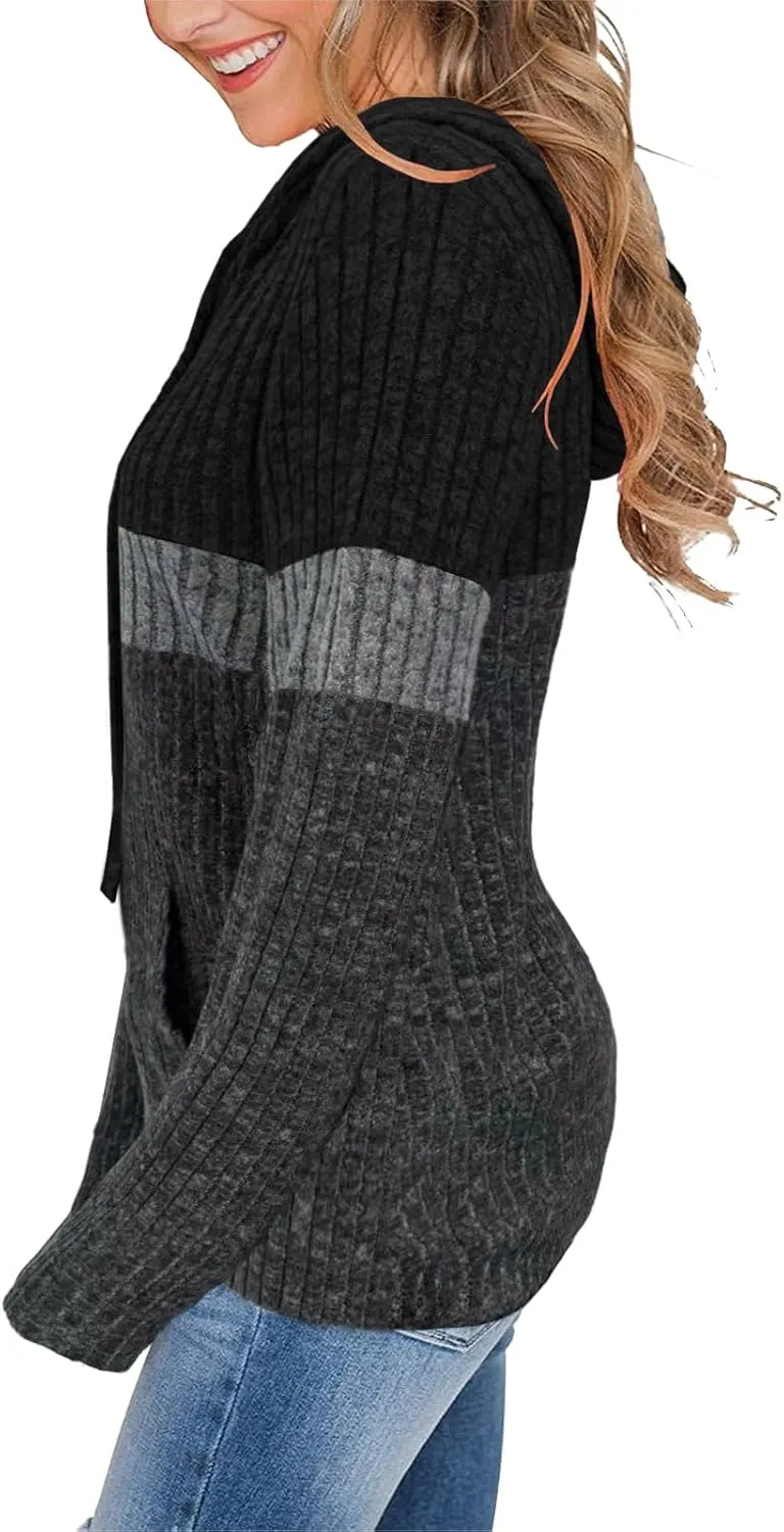 MixShe Sweaters for Women Fall Tops Long Sleeve Hoodie Ladies Sweatshirts Pullover Blouses Loose Casual Fashion Clothes