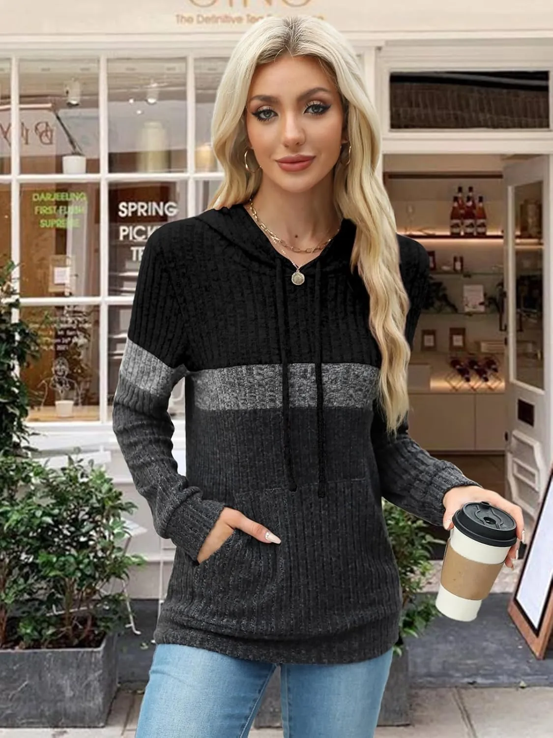 MixShe Sweaters for Women Fall Tops Long Sleeve Hoodie Ladies Sweatshirts Pullover Blouses Loose Casual Fashion Clothes