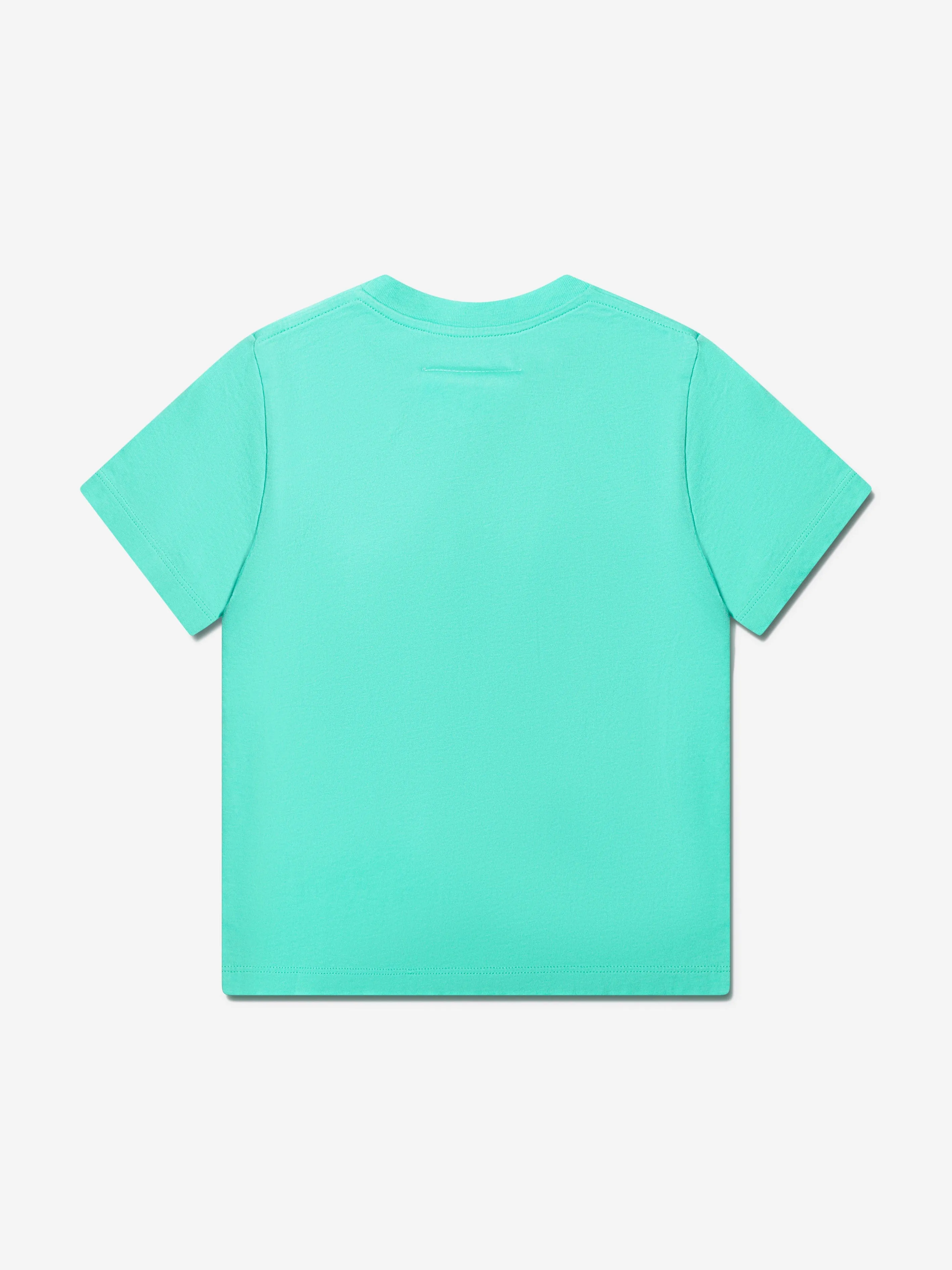 MM6 Maison Margiela Kids Logo T-Shirt In Aquamarine
