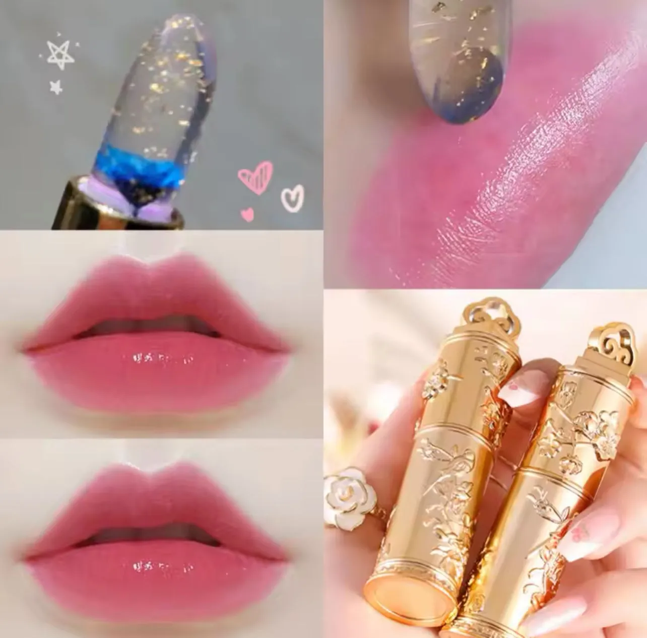 Moisturizing Flower Jelly Transparent Lipstick Color Changing Lipstick -35613