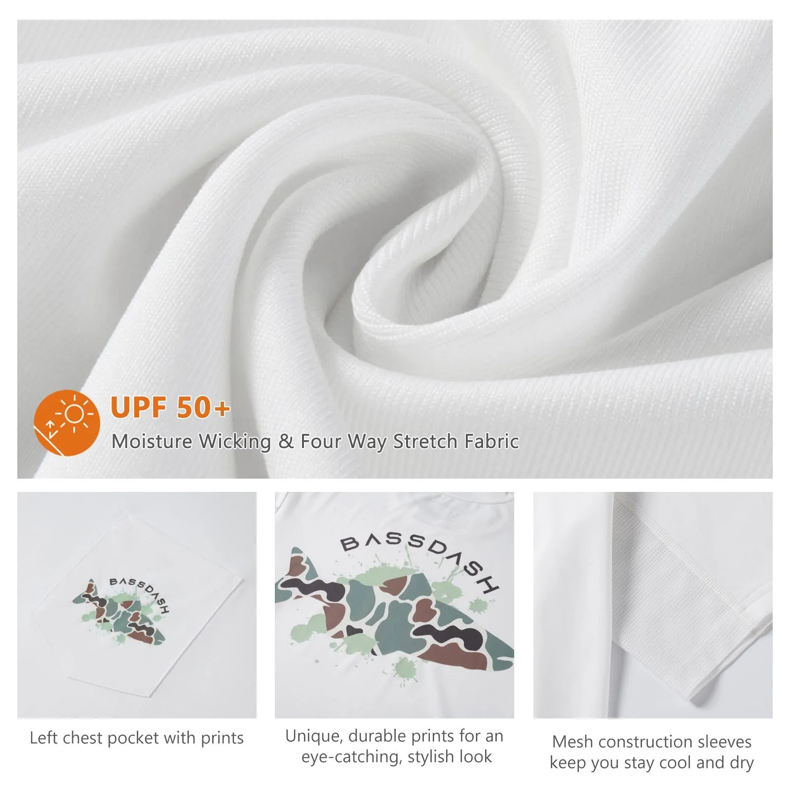 M’s UPF50  Graphic Short Sleeve Pocket Shirts FS46M