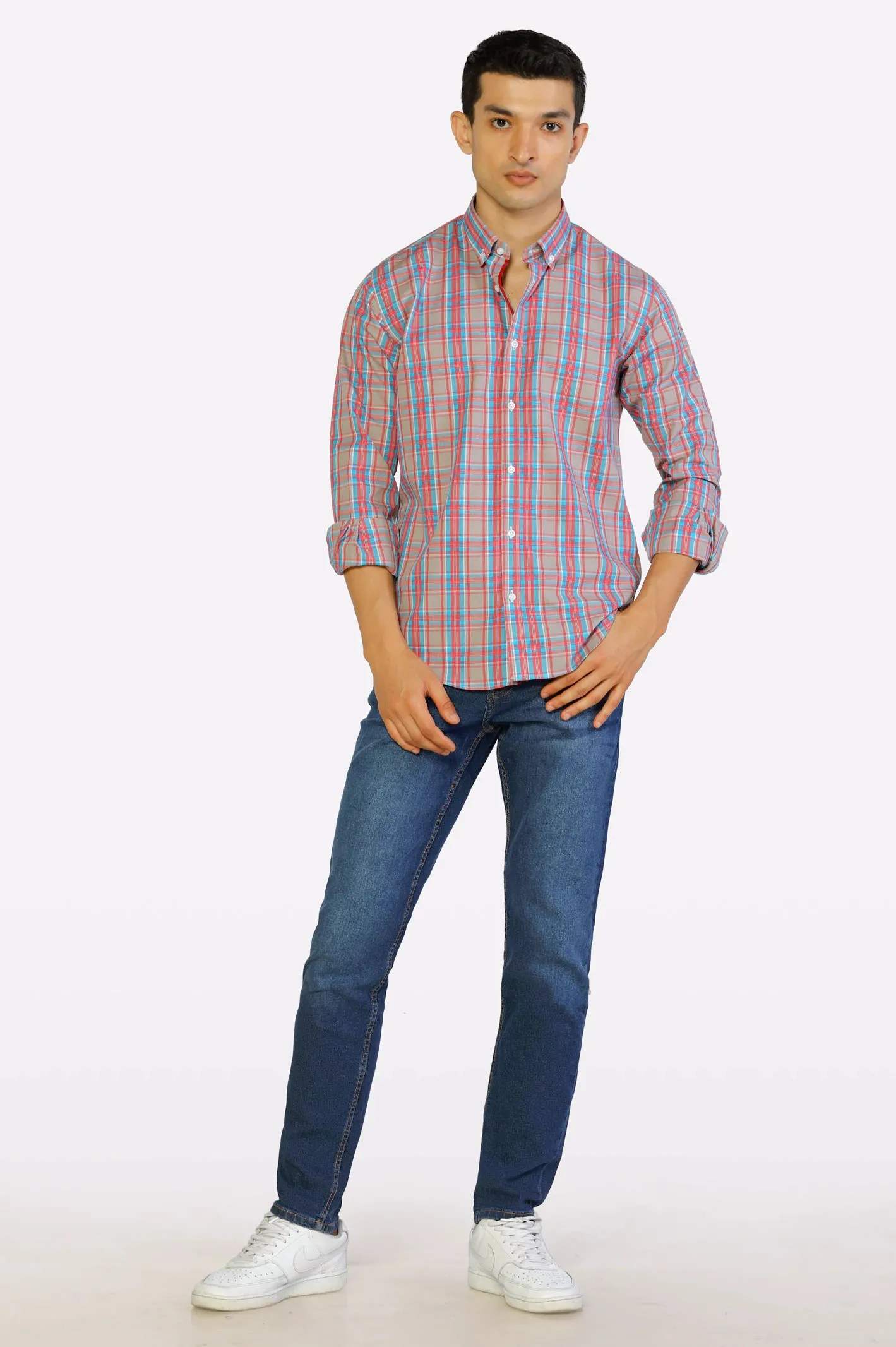 Multicolr Check Casual Shirt